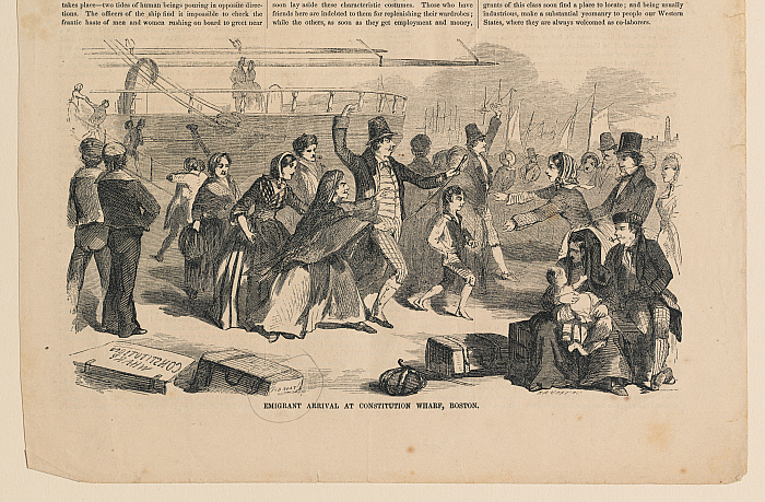 Emigrant Arrival at Constitution Wharf, Boston Slider Image 2